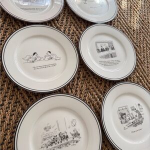 Restoration Hardware x New Yorker cocktail plates